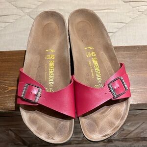 Birkenstock Red Cross-Strap Sandals